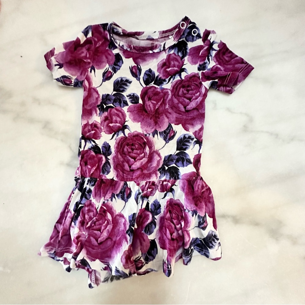 Posh Peanut Violet Floral Bodysuit Twirl Bamboo